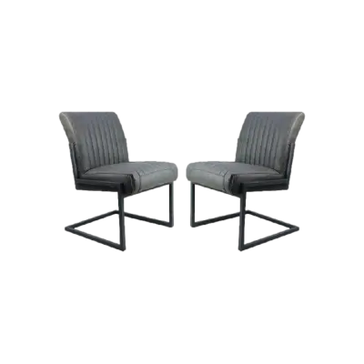 HSM COLLECTION Dining Chair Texas S/2 Yacht Graphite(66) 55*50*85