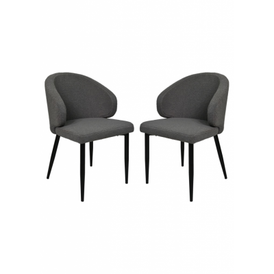 HSM COLLECTION Dining Chair Yuna S/2 Grey 60*54*82.5
