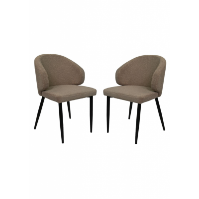 HSM COLLECTION Dining Chair Yuna S/2 Taupe 60*54*82.5