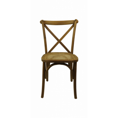 HSM COLLECTION Stol Cross Rotting teak Vintage Natural 48*45*90