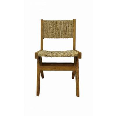 HSM COLLECTION Stol Daisy Teak/bananblad Naturell 45*48*80