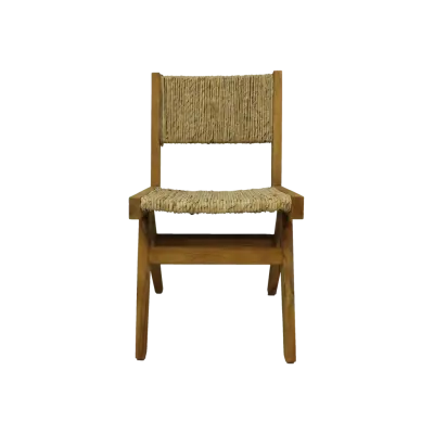 HSM COLLECTION Stol Daisy Teak/bananblad Naturell 45*48*80