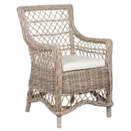 IB LAURSEN Stol - Naturf&auml;rgad Rotting, med 1 Dyna, med Armst&ouml;d