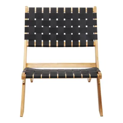 KARE DESIGN Ipanema Hopfällbar Stol - Naturligt / Svart Akaciaträ / Nylon