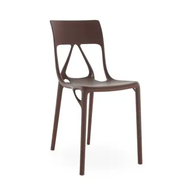 Kartell - A.I. Lite-stol, brun, höjd 80 cm –