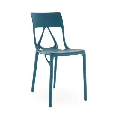 Kartell - A.I. Lite-stol, petrol, höjd 80 cm –