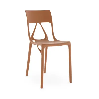 Kartell - A.I. Lite-stol, terrakotta, höjd 80 cm –