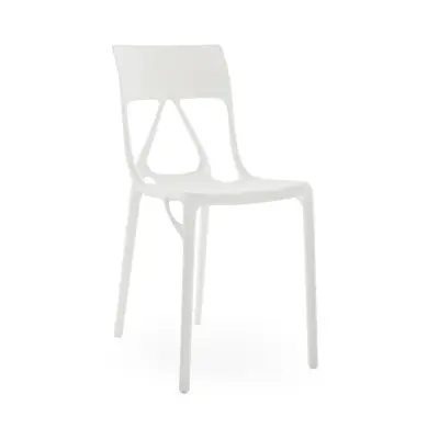 Kartell - A.I. Lite-stol, vit, höjd 80 cm –