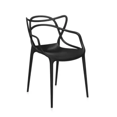 Kartell - Masters stol, svart, höjd 83 cm