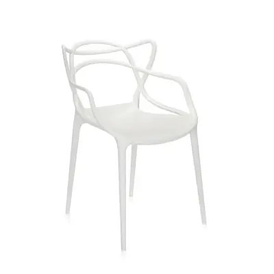 Kartell - Masters stol, vit, höjd 83 cm