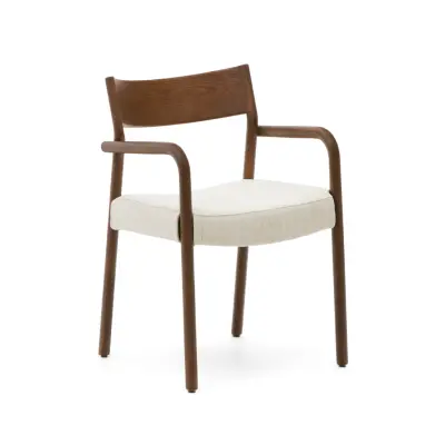 KAVE HOME Falconera stol med avtagbartöverdrag i massiv ek med valnötsfinish FSC Mix Credit