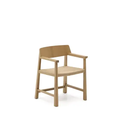KAVE HOME Idun-stol tillverkad av FSC 100 % massiv ek med naturlig finish och sits med snöre