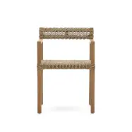 KAVE HOME Giverola stol, med armstöd - syntetiskt rotting och naturligt teak