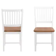 ACT NORDIC Brisbane Matstol - Vitt och Ekbetsat Gummitr&auml;