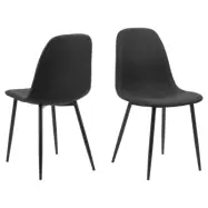 ACT NORDIC Celia matstol - svart tyg och svart stål