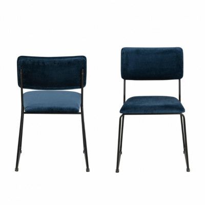 ACT NORDIC Cornelia Matstol - Blå Polyester och Svart Metall