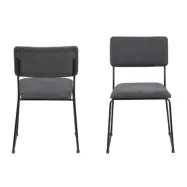 ACT NORDIC Cornelia matstol - tyg och svart metall