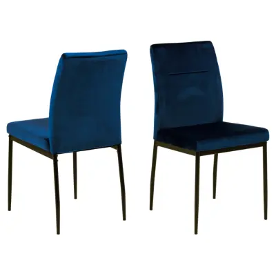 ACT NORDIC Demi matstol - mörkblå polyester och svart metall