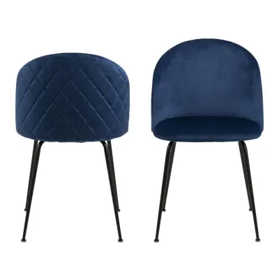 ACT NORDIC Louise Matstol - Mörkblått / Svart Tyg / Metall