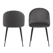 ACT NORDIC Louise Matstol - Mörkgrå / Svart Tyg / Metall