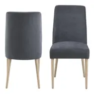 ACT NORDIC Misty Matstol - Antracitgrå Polyester och Vitpigmenterad Ek