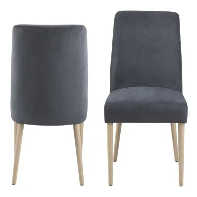 ACT NORDIC Misty Matstol - Antracitgrå Polyester och Vitpigmenterad Ek