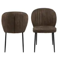 ACT NORDIC Patricia Matstol - Ljusbrun Polyester och Svart Metall