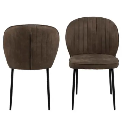 ACT NORDIC Patricia Matstol - Ljusbrun Polyester och Svart Metall