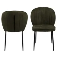 ACT NORDIC Patricia Matstol - Olive Gr&ouml;n Polyester och Svart Metall