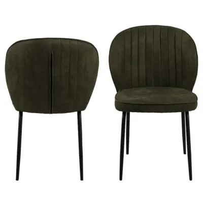 ACT NORDIC Patricia Matstol - Olive Grön Polyester och Svart Metall