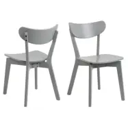 ACT NORDIC Roxby matstol - ljusgrå MDF och ljusgrått gummiträ