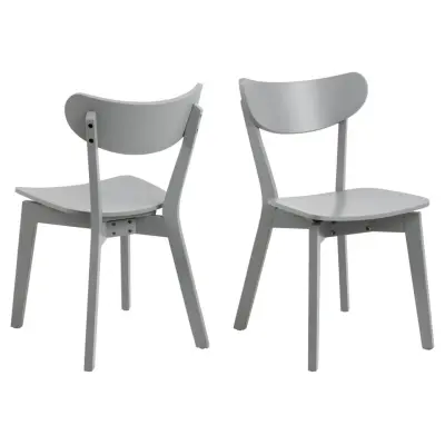 ACT NORDIC Roxby matstol - ljusgrå MDF och ljusgrått gummiträ