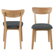 ACT NORDIC Taxi Matstol - Mörkgrå Polyester och Naturlig Ek