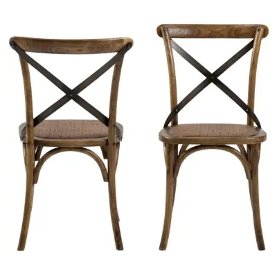 ACT NORDIC Vintage Matstol - Brun Rotting och Brun Cederträ