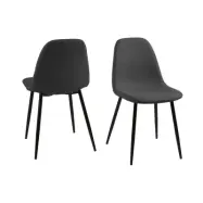 ACT NORDIC Wilma Matstol - Antracitgrått Tyg med Metallben