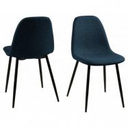 ACT NORDIC Wilma matstol - mörkblå polyester och svart metall