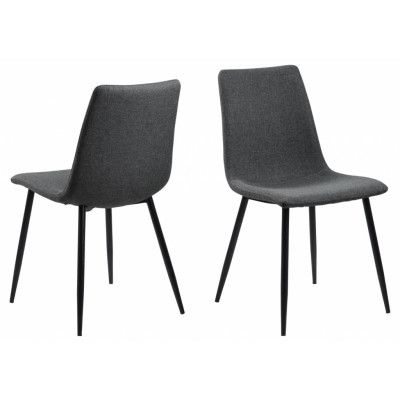 ACT NORDIC Winnie matstol - grå polyester och svart metall