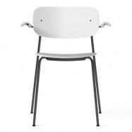 Audo Copenhagen Co Chair matstol med armstöd Vit-plast