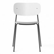 Audo Copenhagen Co Chair matstol svarta ben Vit-plast