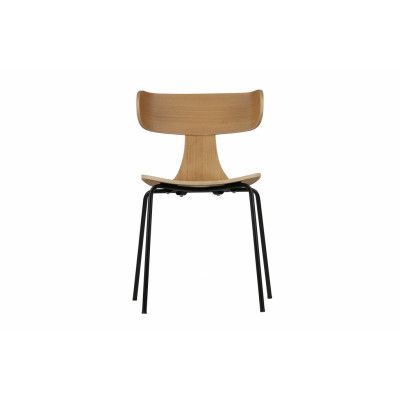 WOOOD Collection matstol - naturlig askfaner och svart stål