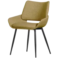 WOOOD Parade matstol - senapsmelerad tyg och metall