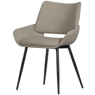 WOOOD Parade matbordsstol - sandmelerat tyg och metall