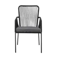BLOOMINGVILLE Santino Matstol, Svart, Metall