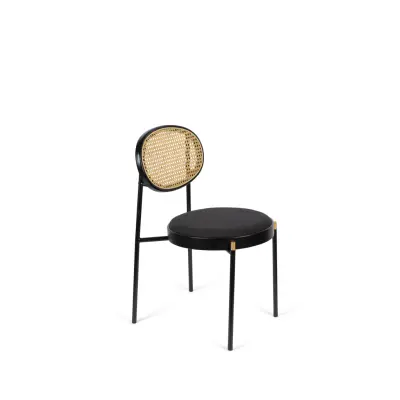 BOLD MONKEY Don't Stop The Webbing matstol - naturlig rotting, svart bok, polyester och järn