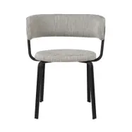 BROSTE COPENHAGEN Oda Matstol - Tyg och Svart J&auml;rn