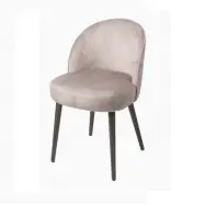 COSY LIVING Thekla matstol - kashmirrosa sammet och gummitr&auml;