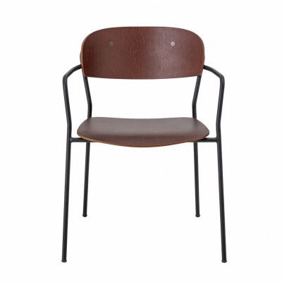 CREATIVE COLLECTION Piter Matstol - Valnötsplywood och Svart Järn