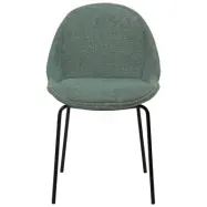 DAN-FORM Arch matstol - gr&ouml;nt boucl&eacute;tyg och svart st&aring;l