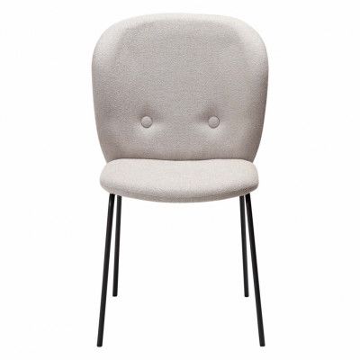 DAN-FORM Brace matstol - kashmir bouclétyg och svart stål