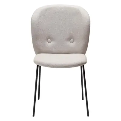 DAN-FORM Brace matstol - kashmir bouclétyg och svart stål